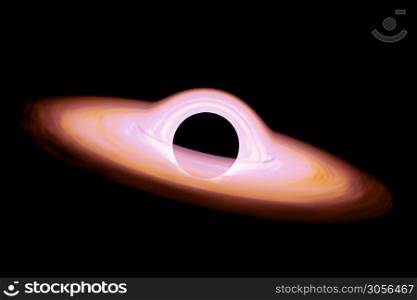 Black hole deep space planet background animation 3d rendering
