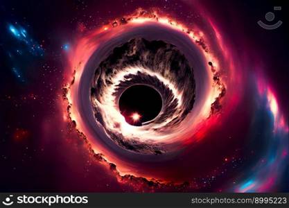Black Hole In Space.  Generative AI
