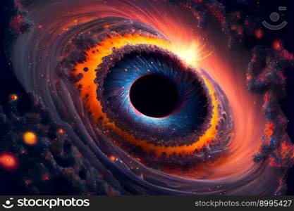 Black Hole In Space.  Generative AI 
