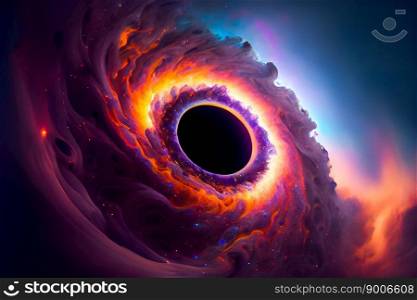 Black Hole In Space.  Generative AI 