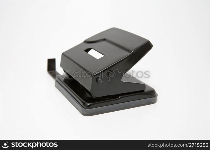 Black hole puncher on a white backgeound