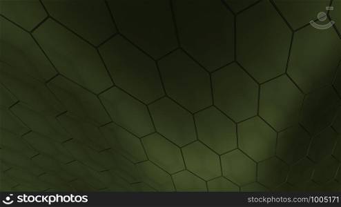 black honeycomb tridimensional background, 3d illustration