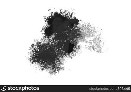 Black ink blot. Isolated on white.