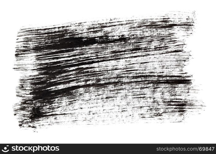 Black ink hatched texture isolated on the white background