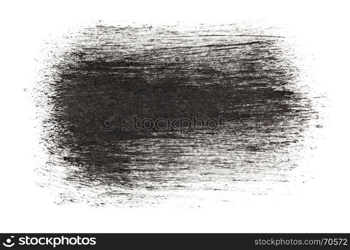 Black ink strokes isolated over the white background