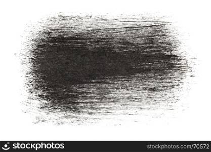 Black ink strokes isolated over the white background