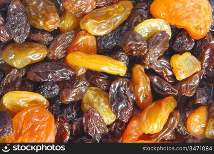 Black Jumbo raisins(very big raisins) over white background