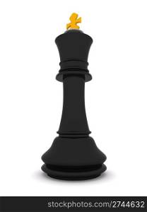 black king. 3d chess game