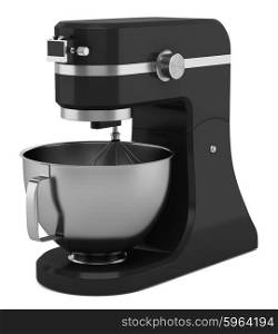 black kitchen mixer isolated on white background