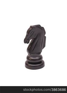 black knight chess piece isolated on a white background