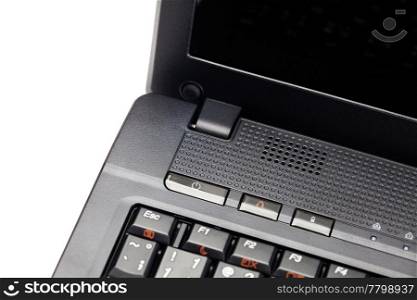 black laptop isolated on white