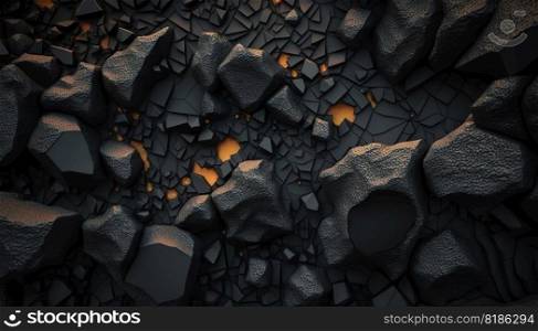 Black lava rock texture. Dark sto≠surface texture. Ge≠rative AI.. Black lava rock texture. Dark sto≠surface texture. Ge≠rative AI