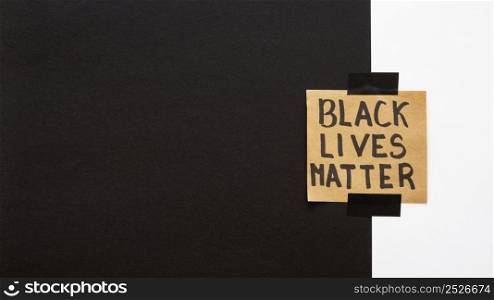 black lives matter with copy space