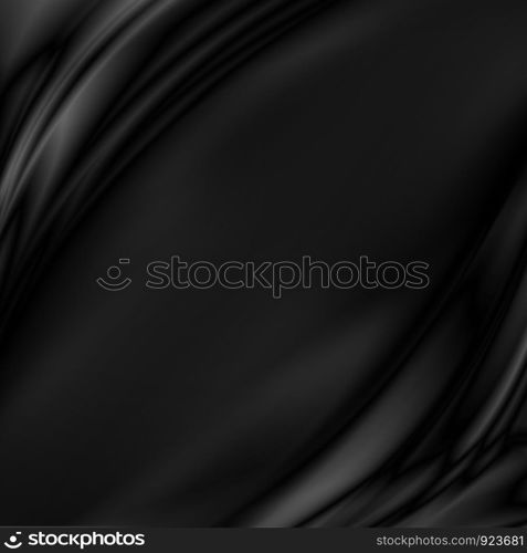 Black luxury fabric background with copy space