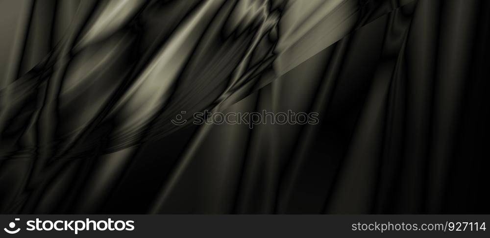 Black luxury fabric background with copy space