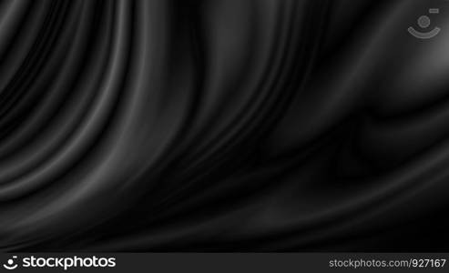 Black luxury fabric background with copy space