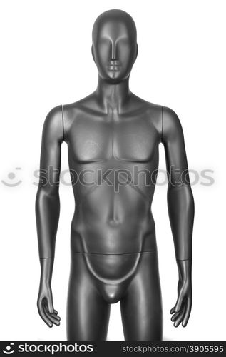 black male mannequin isolated on white