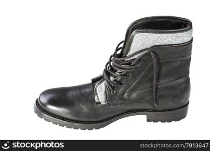 black man&rsquo;s boot isolated on white background