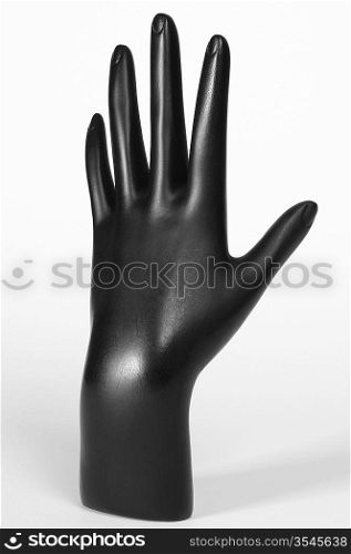 Black mannequin hand