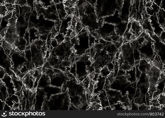 Black marble texture and background for design pattern artwork.