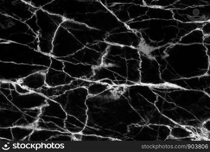 Black marble texture and background for design pattern artwork.