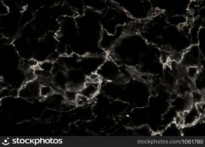 Black marble texture with natural pattern for background, design or artwork