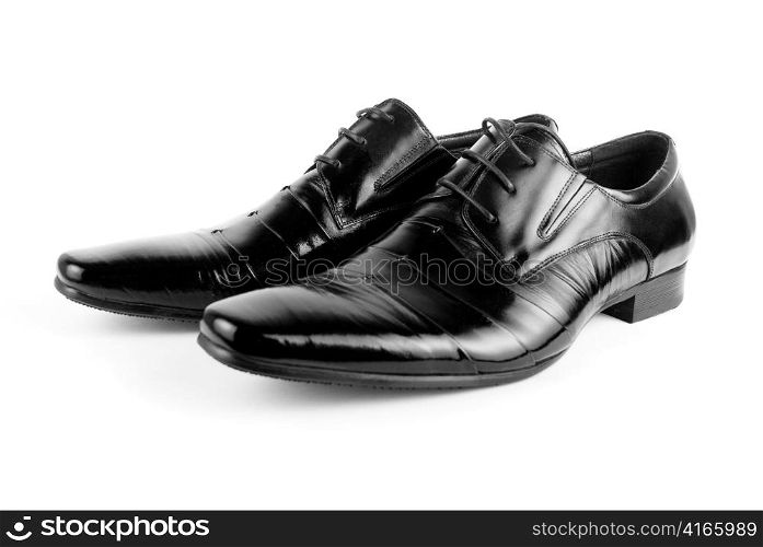 Black men shoes isolated on white background