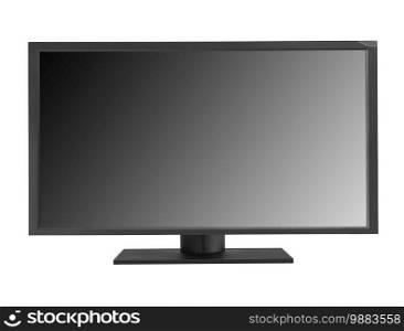 black monitor isolated on white background. black monitor