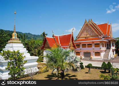 black monk temple in the south of Thailand