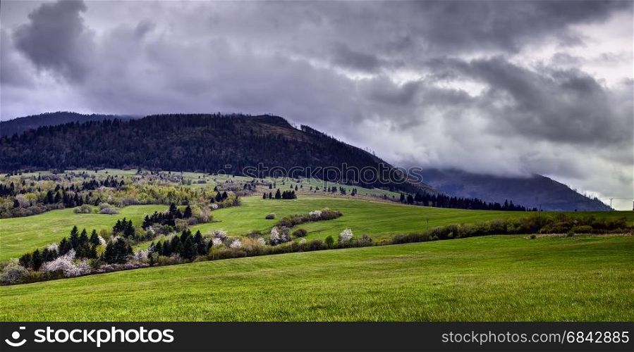 Black Mountain is a small mountain range in eastern Slovakia. It forms part of the Slovak Ore Mountains. On the lower slopes beech is predominant, the higher reaches are covered by spruce and mixed forest.