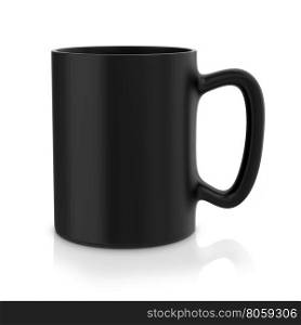 Black Mug. Black mug isolated on white background