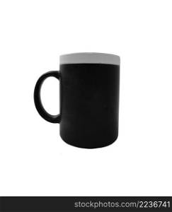 Black mug isolated on white background. Black mug isolated