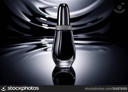 Black nail polish bottle.