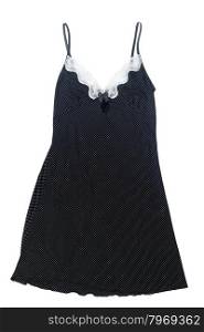 Black negligee with dots. Isolate on white.