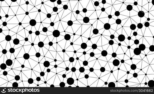 Black network connection lines on white. Futuristic background i. Black network connection lines on white. Futuristic background in technology concept, 3d abstract illustration. Black network connection lines on white. Futuristic background in technology concept, 3d abstract illustration