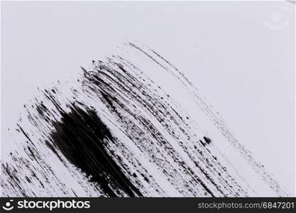 Black paint isolated on white background. Black paint isolated on white paper background