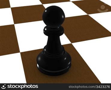 black pawn. 3d