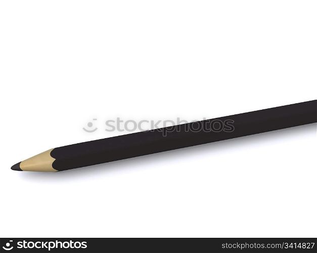 black pencil. 3D