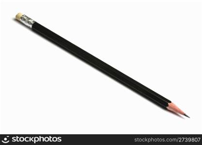Black pencil isolated on white background