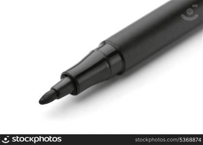 Black permanent marker pen isolated on white