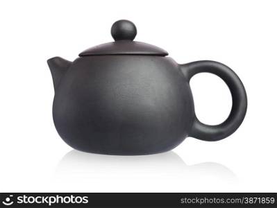 Black Purple Chinese Kungfu TeaPot isolated on white background