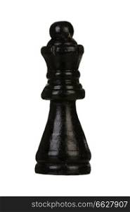 Black queen, chess piece isolated on a white background
