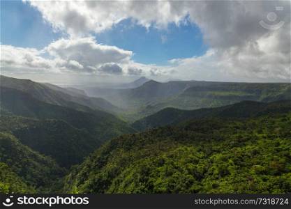 Black River Gorges Viewpoint Mauritius Panorama.. Black River Gorges Viewpoint Mauritius Panorama