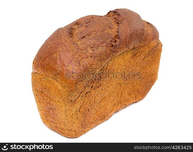 Black round bread isolated on a white background