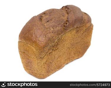 Black round bread isolated on a white background
