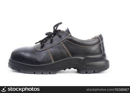 Black Safety Shoe Isolated on Over White Background