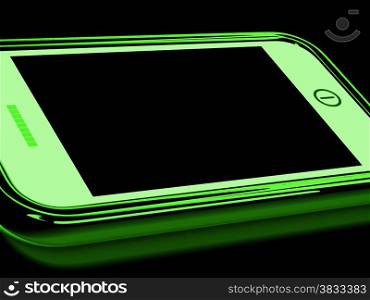 . Black Screen On Smartphone Shows Broken Display Or Turned Off