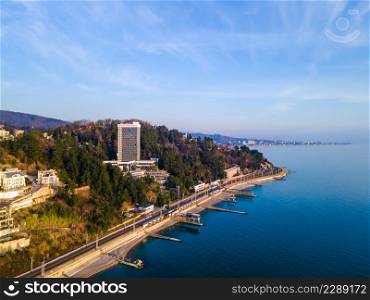 Black Sea coast. Sochi. Aerial view