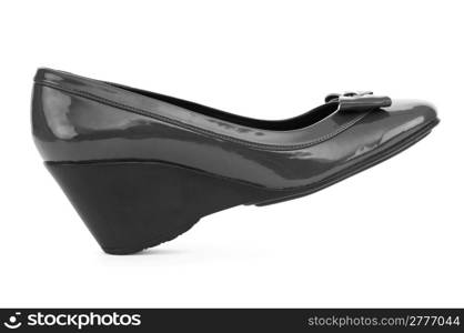 Black shoes isolated on the white background