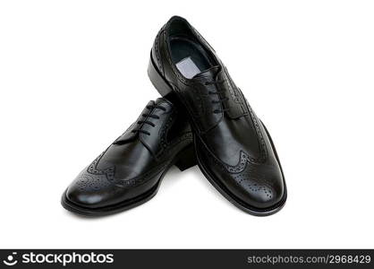 Black shoes isolated on the white background